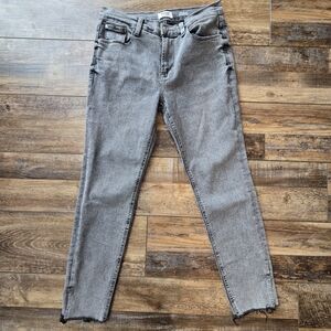 Kensie Women's Light Gray High Rise Skinny Jeans